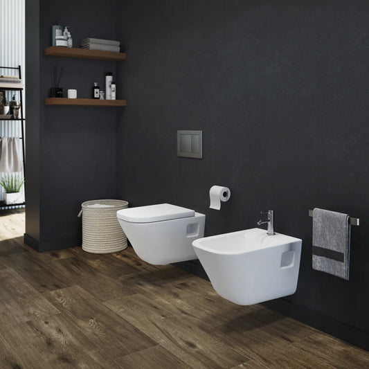 Grifo monomando para bidé Stillo Hades acabado cromo brillante con boquilla orientable y diseño moderno de líneas limpias