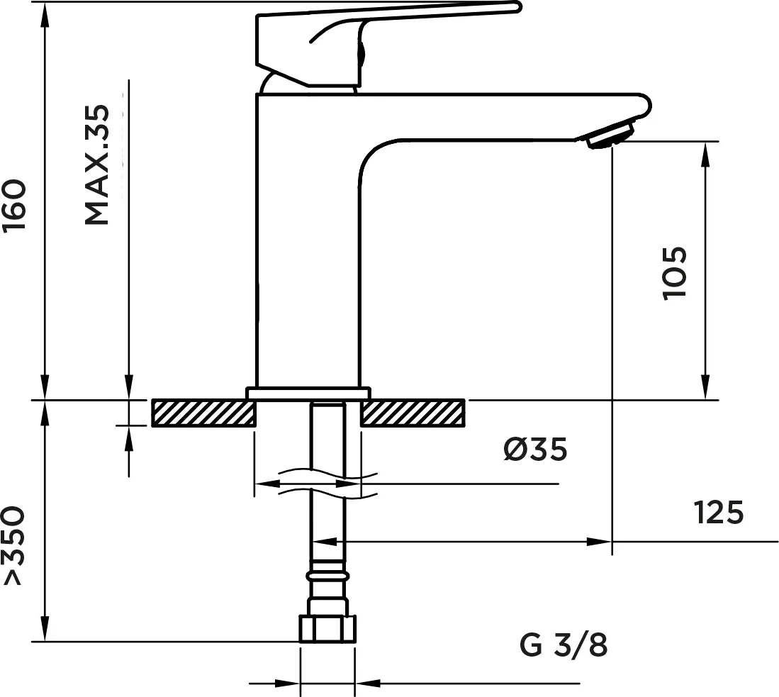 Grifo de lavabo alto Stillo Kios cromo con aireador