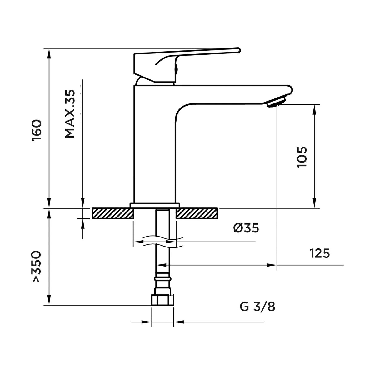 Grifo de lavabo alto Stillo Kios cromo con aireador