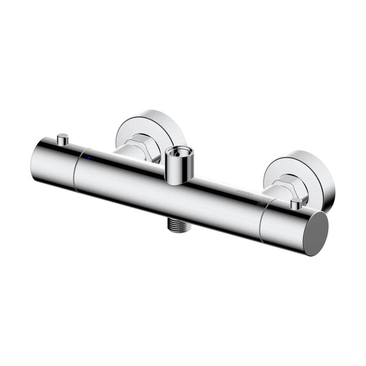Columna de grifería para ducha termostático Stillo Hades cromo rociador mural 2 vías Ø250mm maneral de 3 funciones