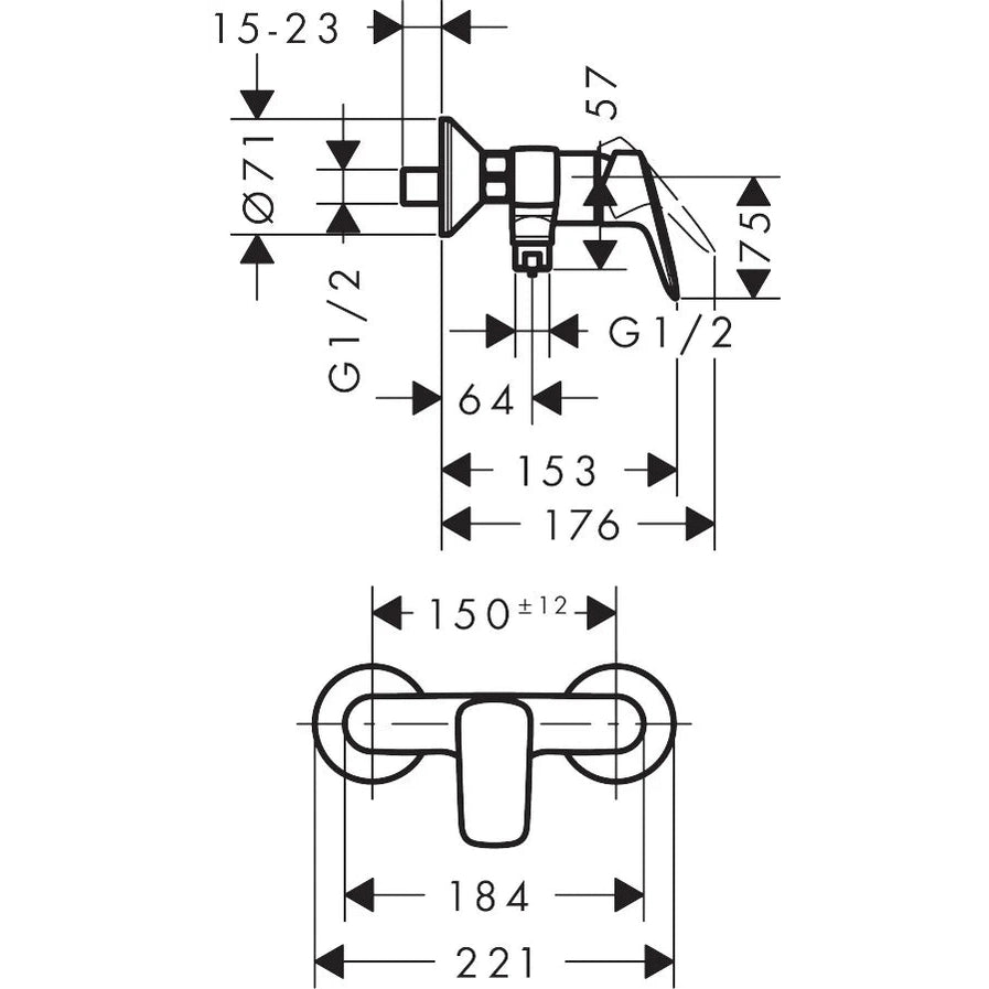 Ducha Hansgrohe Logis monomando - Cromo