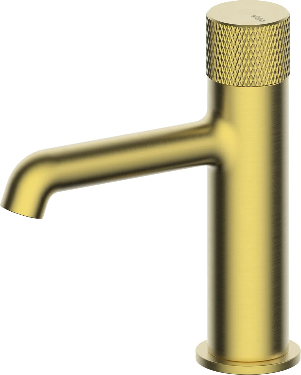 Grifo de lavabo bajo Stillo Hades volante Cold Open oro con aireador