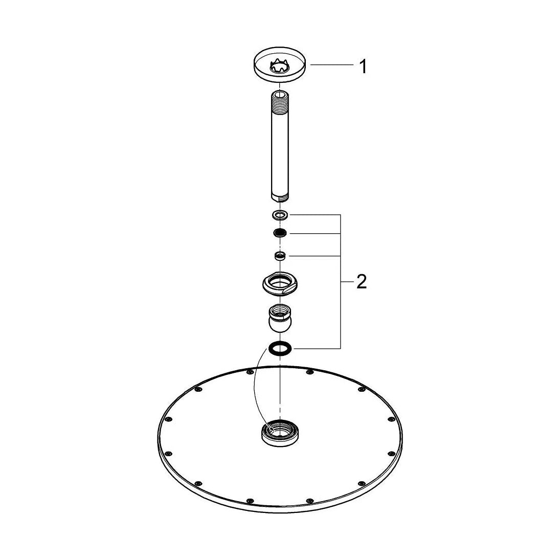 Rociador de ducha redondo grohe rainshower