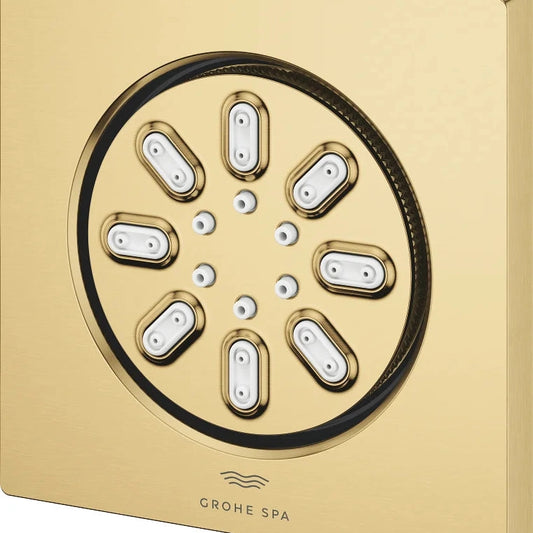 Rociador de ducha cuadrado Grohe rainshower aqua - Oro cepillado