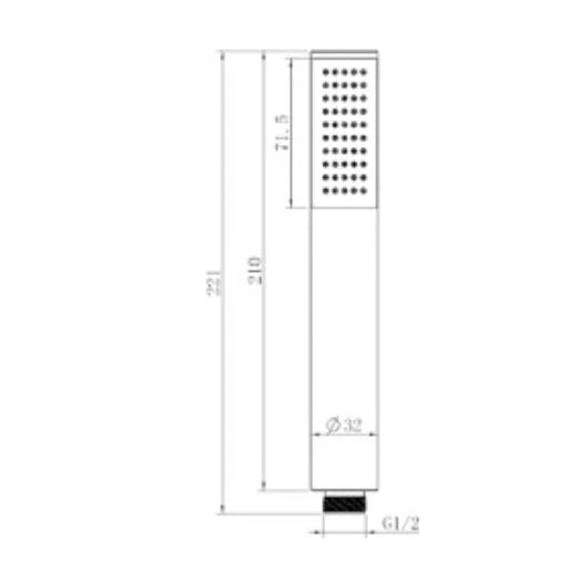 Columna de grifería para ducha monomando Stillo Zeus negro rociador mural 2 vías Ø250mm
