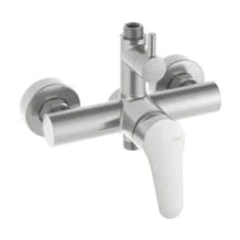Columna de grifería para ducha monomando Stillo Zeus apariencia acero inoxidable rociador mural 2 vías Ø250mm