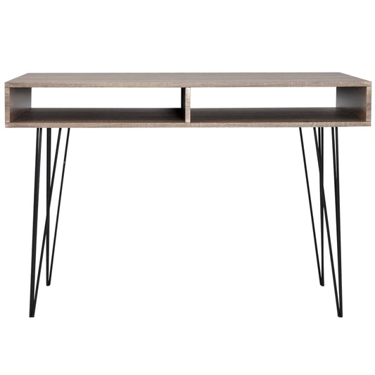 Escritorio Con 2 Compartimentos Gris