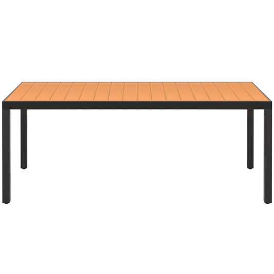 Mesa De Jardín De Aluminio Y Wpc 185X90X74 Cm