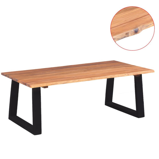 Mesa De Centro Madera Maciza De Acacia 110X60X40 Cm