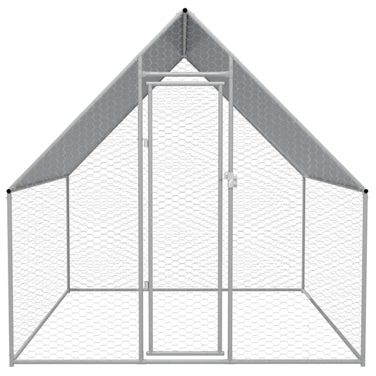 Jaula Gallinero De Exterior De Acero Galvanizado 2X2X1,92 M