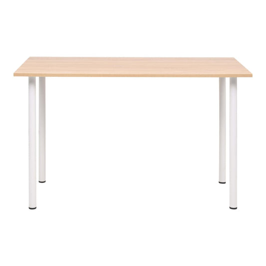 Mesa De Comedor 120X60X73 Cm Color Roble Y Blanco