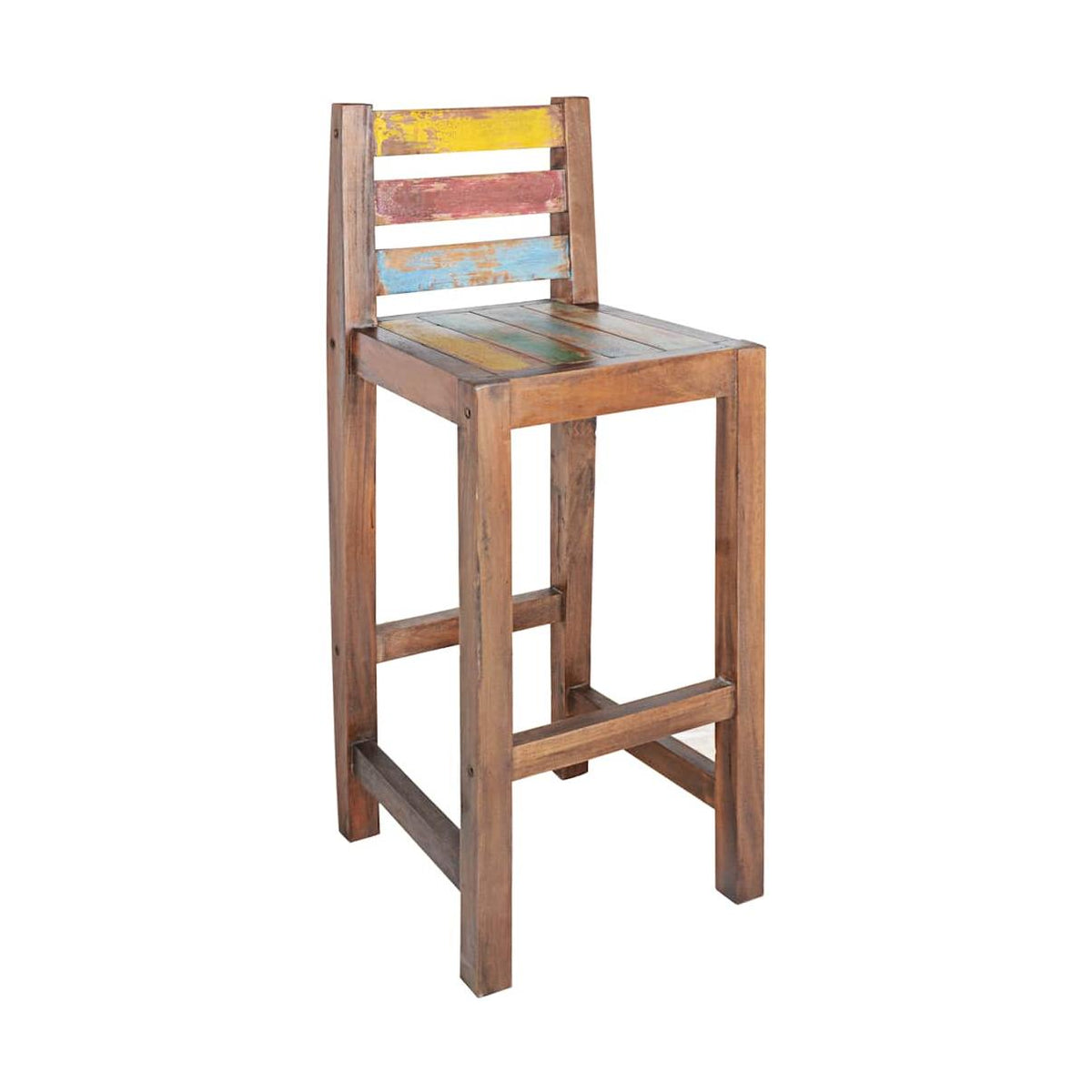 Taburetes De Cocina 2 Unidades Madera Maciza Reciclada