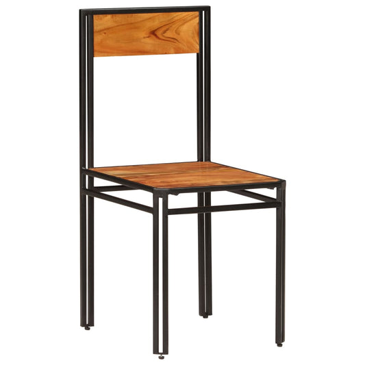 Sillas De Comedor 2 Unidades Madera Maciza De Acacia