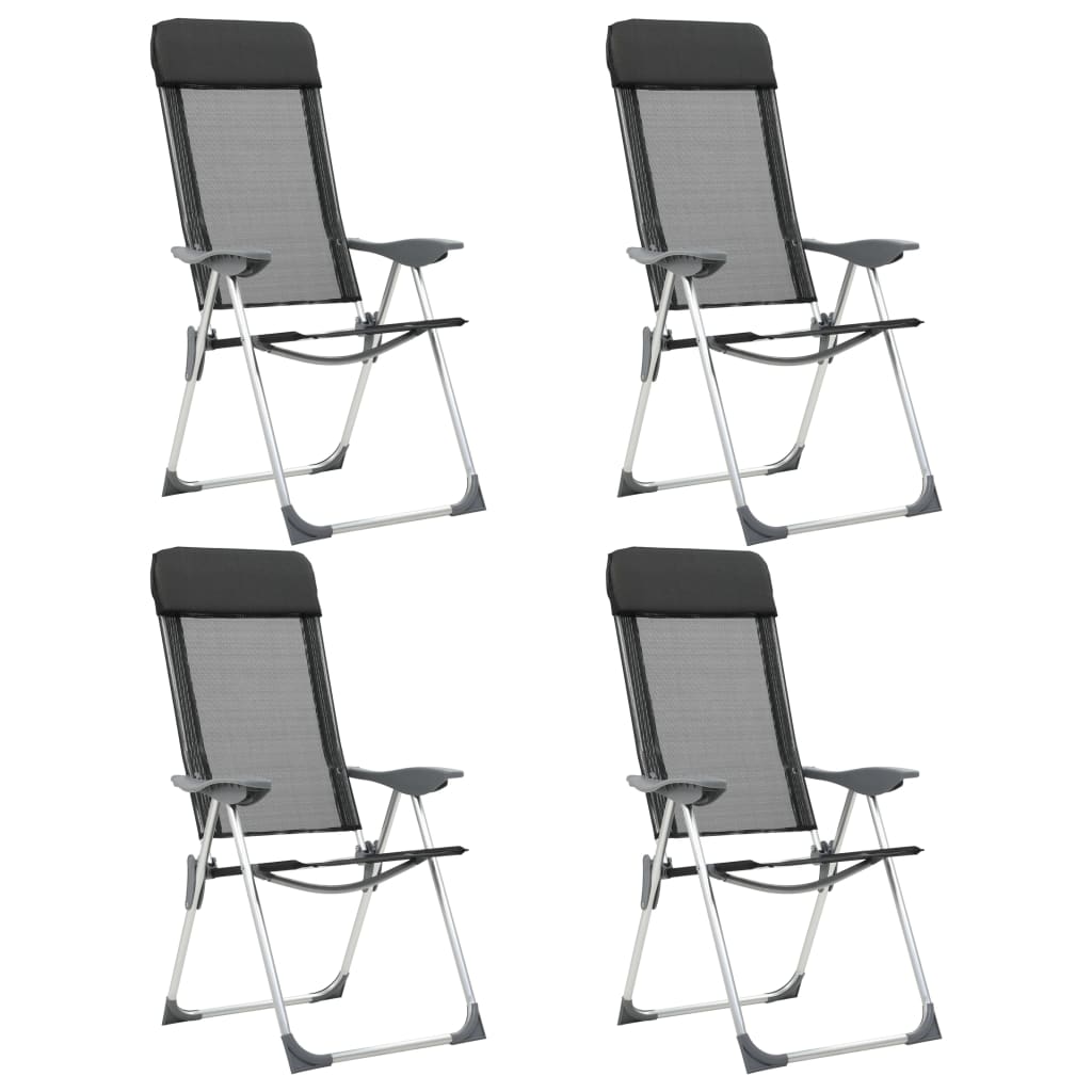 Sillas De Camping Plegables De Aluminio 2 Unidades