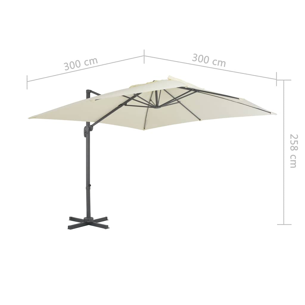 Sombrilla De Jardín Voladiza Con Poste De Aluminio