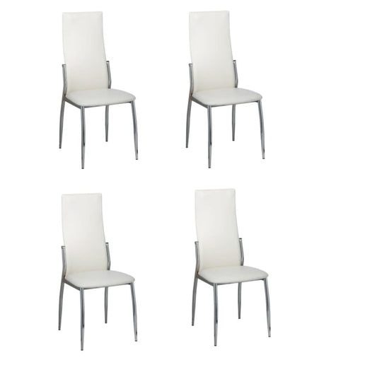 Sillas De Comedor 4 Unidades Cuero Sintético