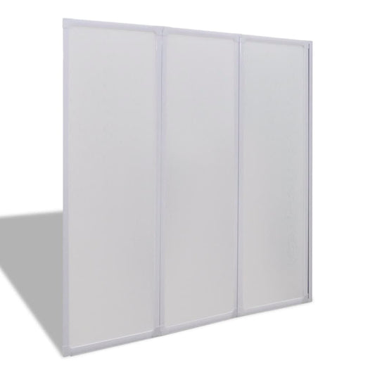 Mampara De Ducha Con 3 Paneles Plegables, 141 X 130 Cm