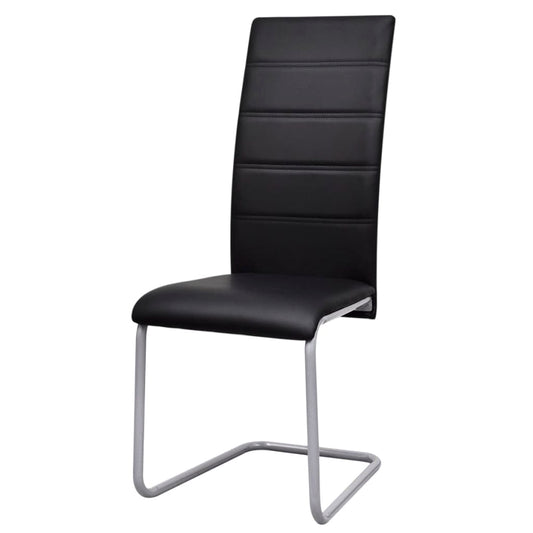 Sillas De Comedor Voladizas 6 Unidades Cuero Sintético
