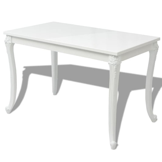 Mesa De Comedor Blanco Brillante
