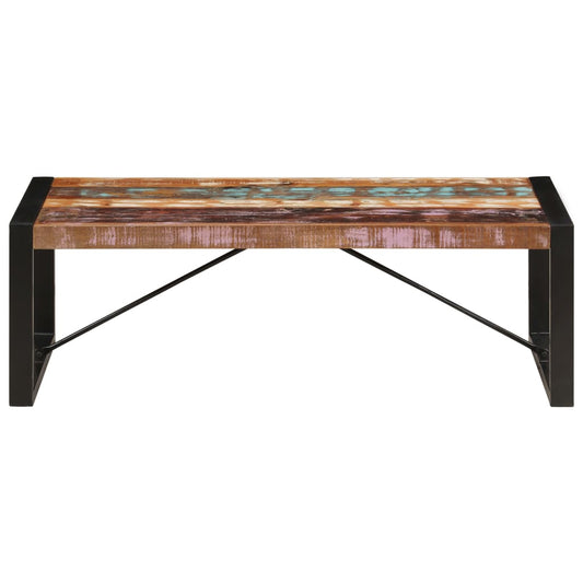 Mesa De Centro Madera Maciza Reciclada 120X60X40 Cm