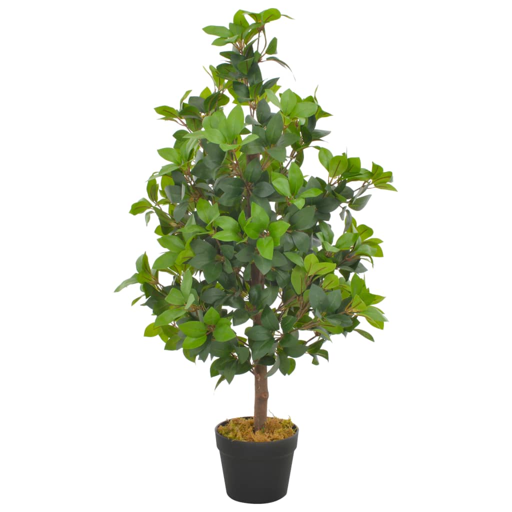 Planta Artificial Árbol De Laurel Con Macetero 120 Cm Verde