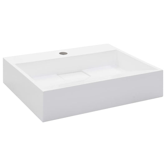 Lavabo Resina Mineral/Mármol Blanco