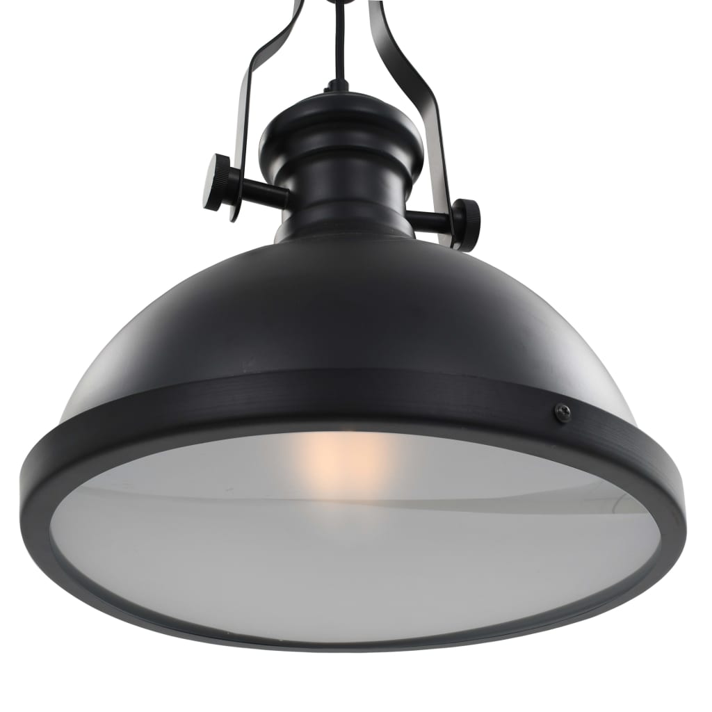 Lámpara De Techo Redonda Negra E27