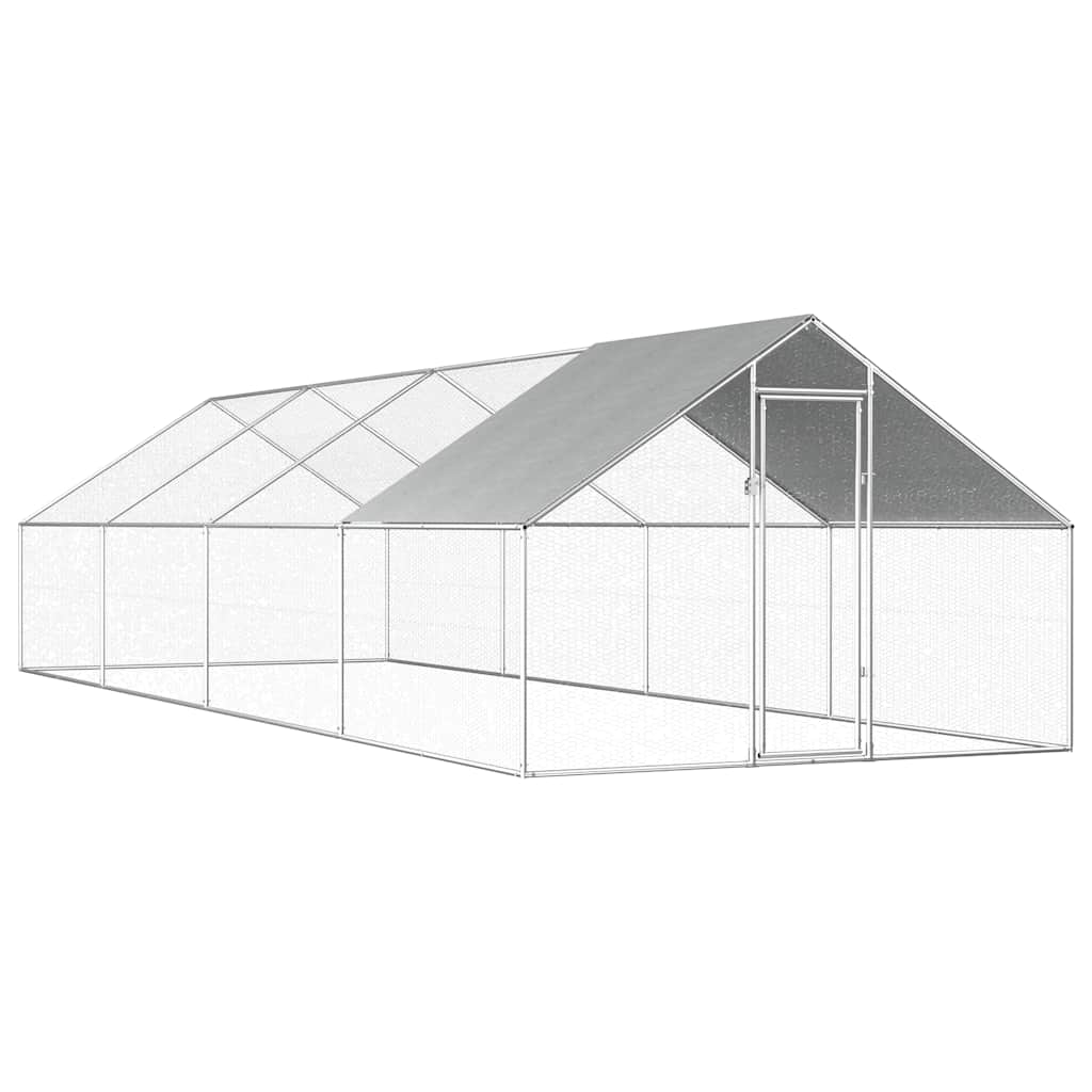 Jaula Gallinero De Exterior De Acero Galvanizado 2,75X2X1,92 M