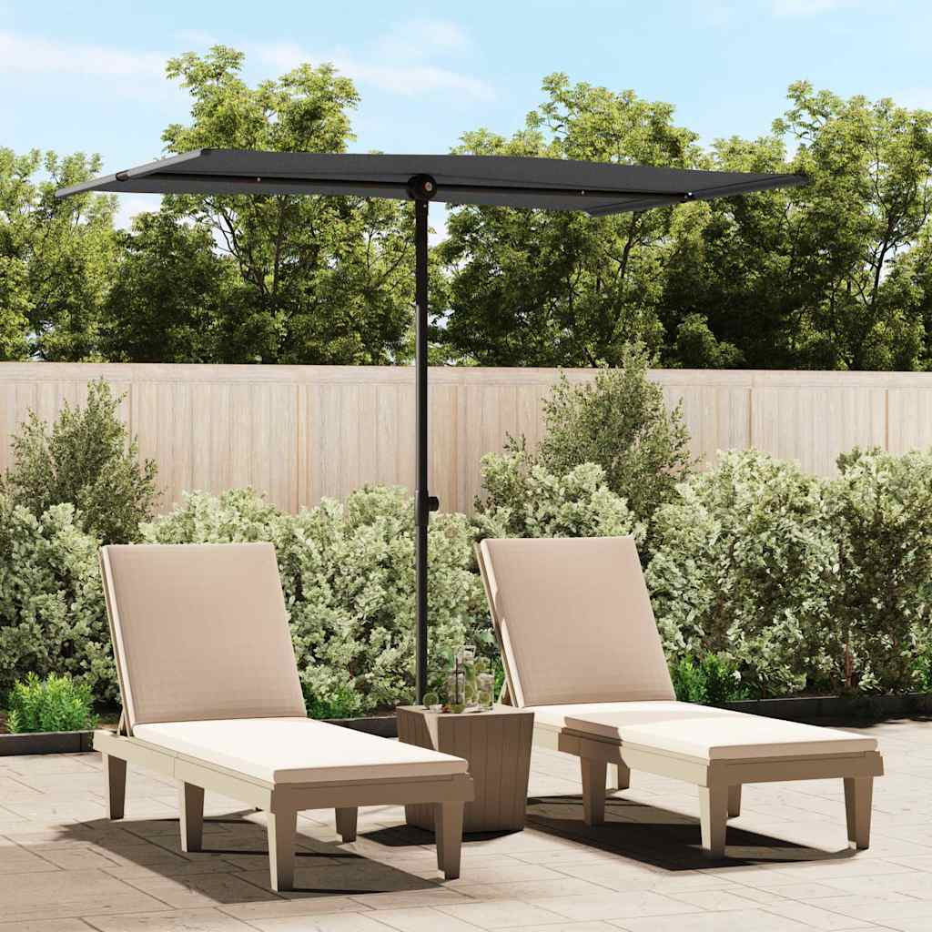 Sombrilla De Jardín Con Palo De Aluminio 2X1,5 M