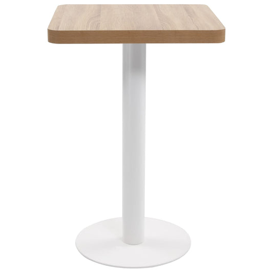 Mesa De Bistró Mdf Marrón Claro 50X50 Cm
