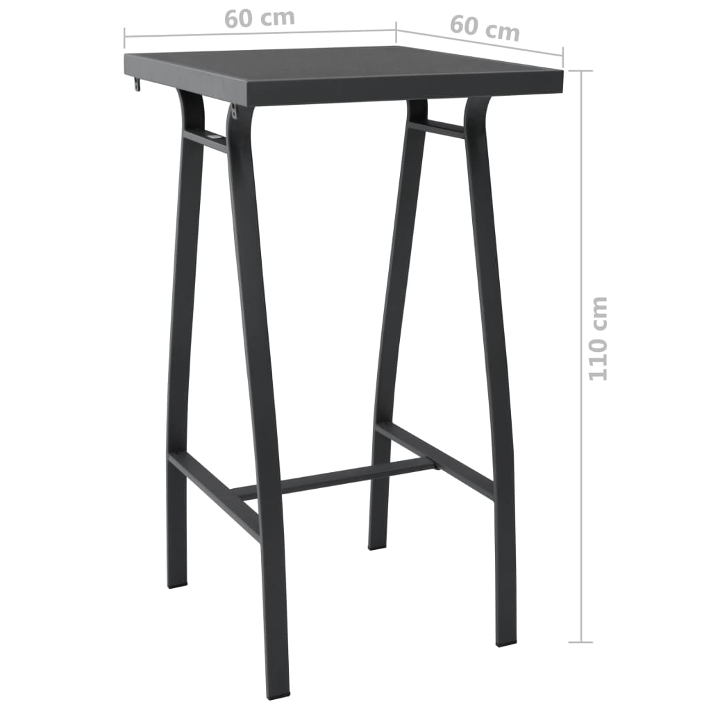 Mesa Alta De Jardín Vidrio Templado