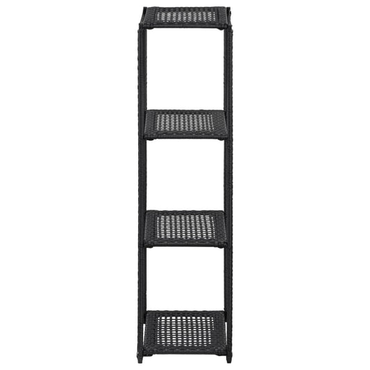 Estantería De Almacenaje Ratán Sintético Negro 30X30X