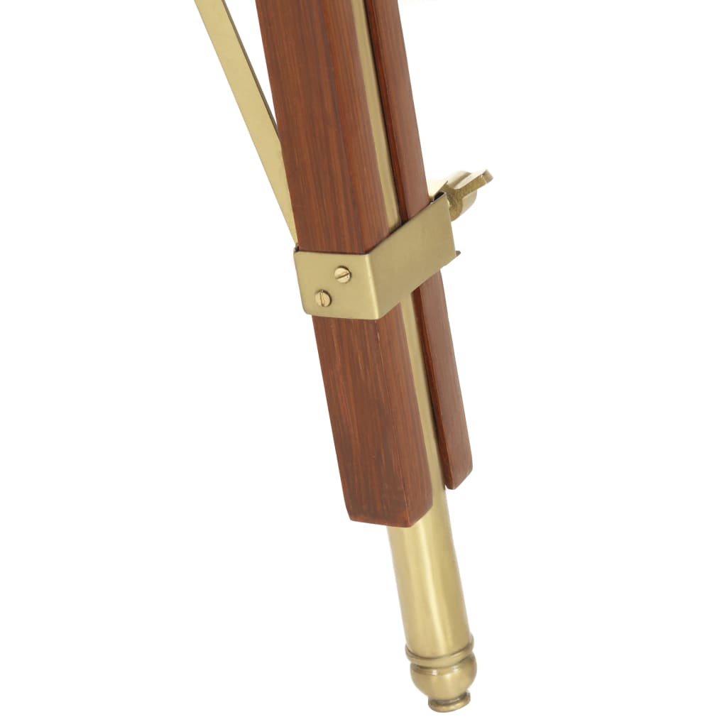 Lámpara De Suelo Con Trípode Madera Maciza De Mango 193 Cm