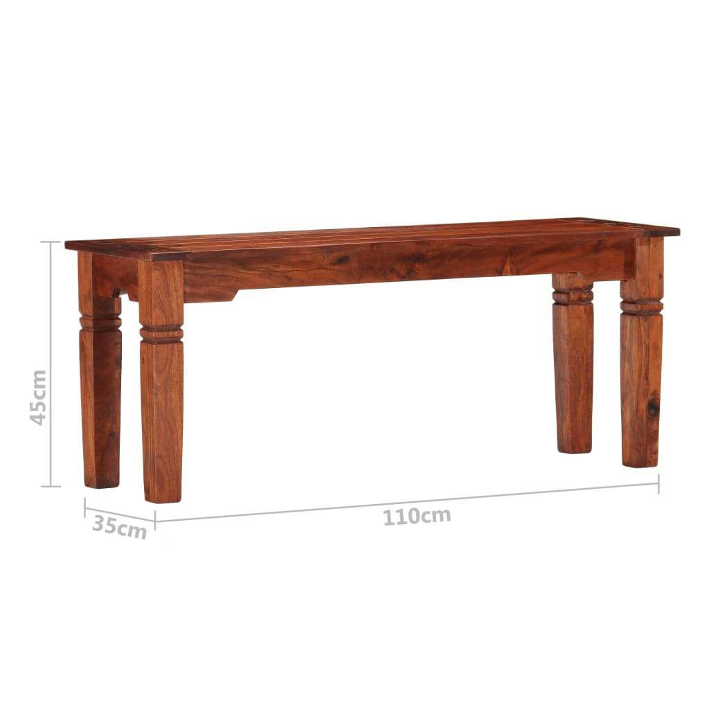 Banco De Madera Maciza De Acacia