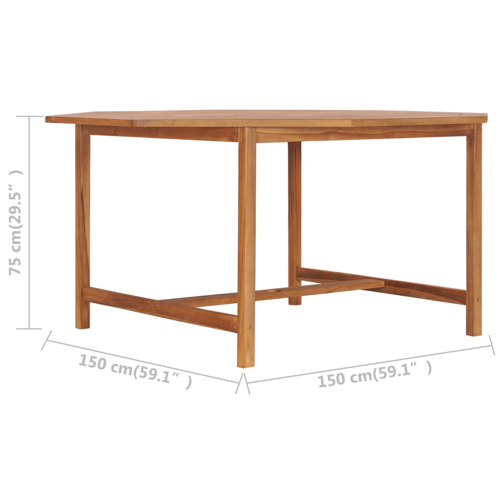 Mesa De Jardín De Madera Maciza De Teca