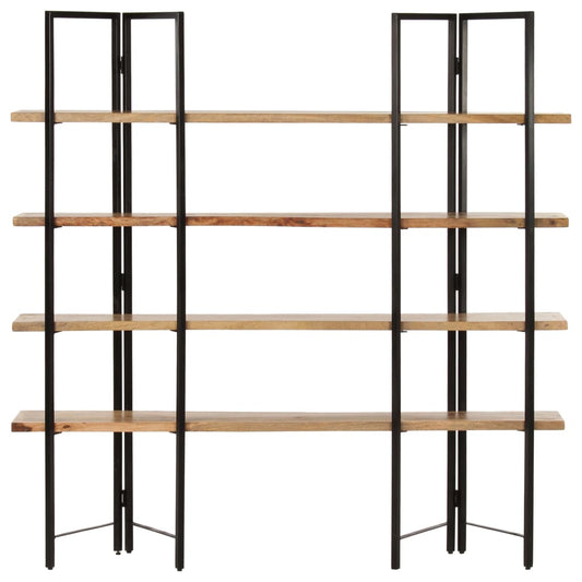 Estantería De 4 Niveles Madera Maciza De Mango 160X35X