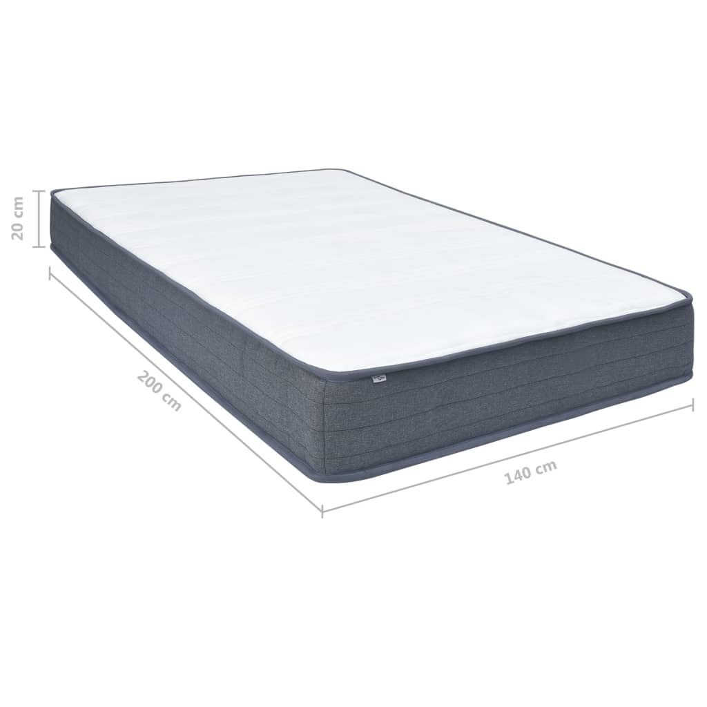 Colchón De Cama Box Spring Firmeza Media 140X200X20 Cm