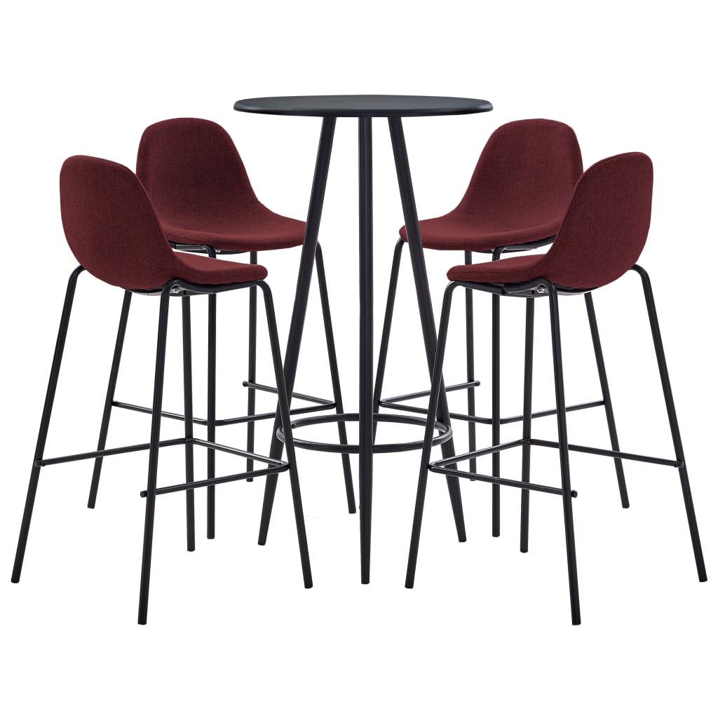 Juego De Mesa Alta Y Taburetes 3 Piezas Tela