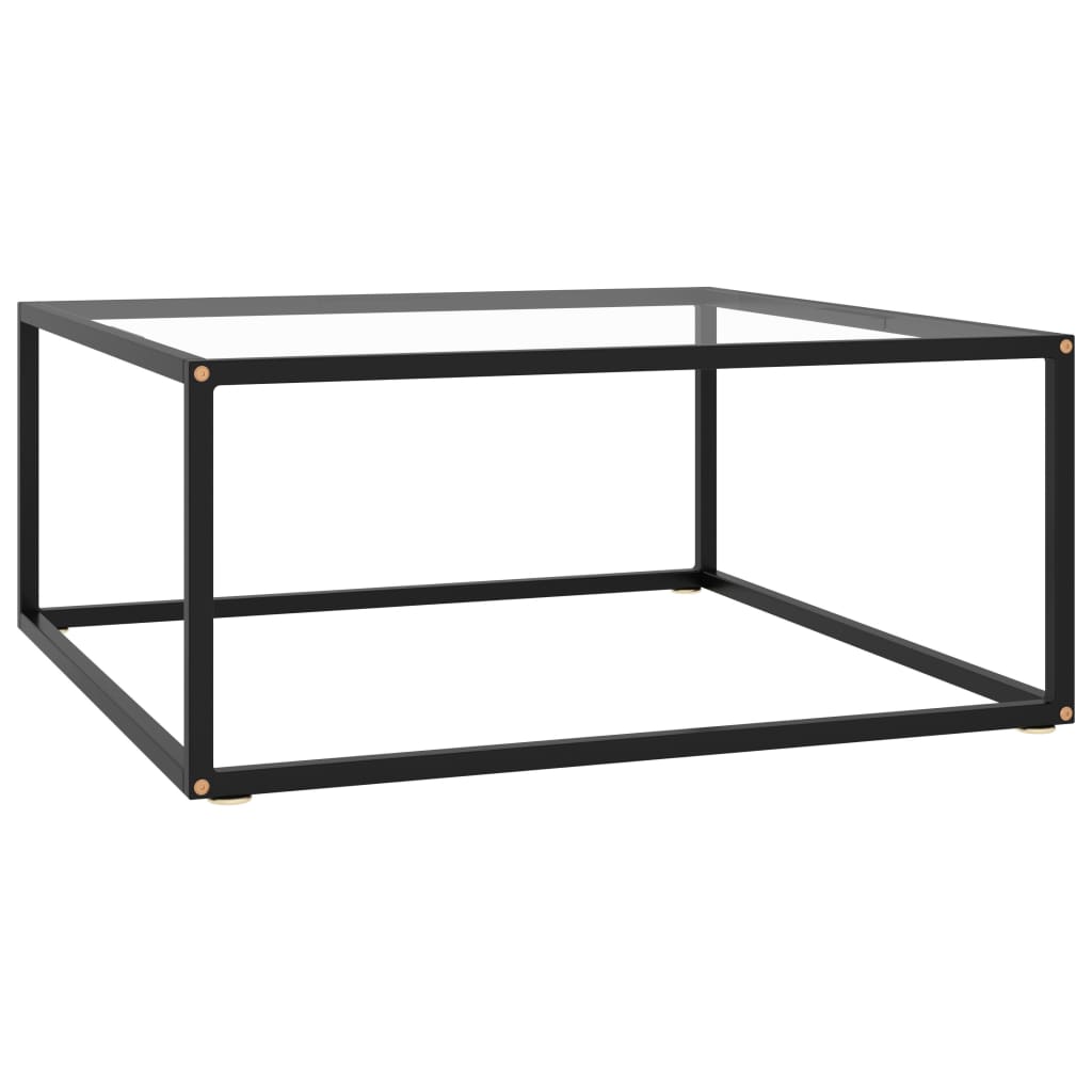 Mesa De Centro Negra Con Vidrio