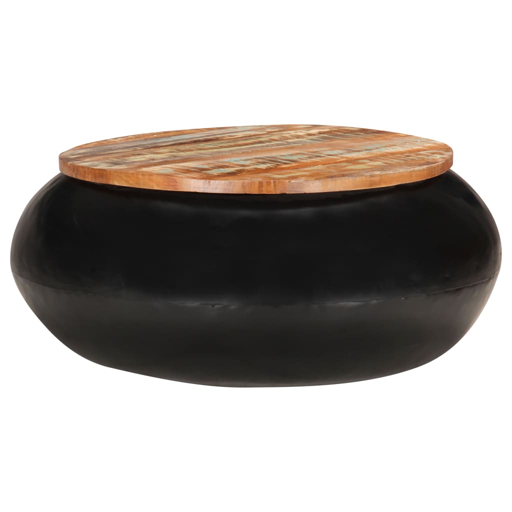 Mesa De Centro De Madera Maciza De Mango Blanca