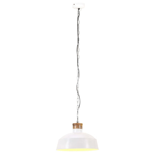 Lámpara Colgante Industrial 58 Cm Blanca E27