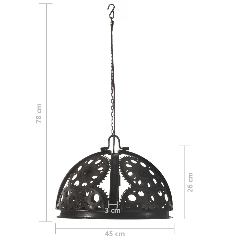 Lámpara De Techo Industrial Diseño De Rueda Dentada 45 Cm E27