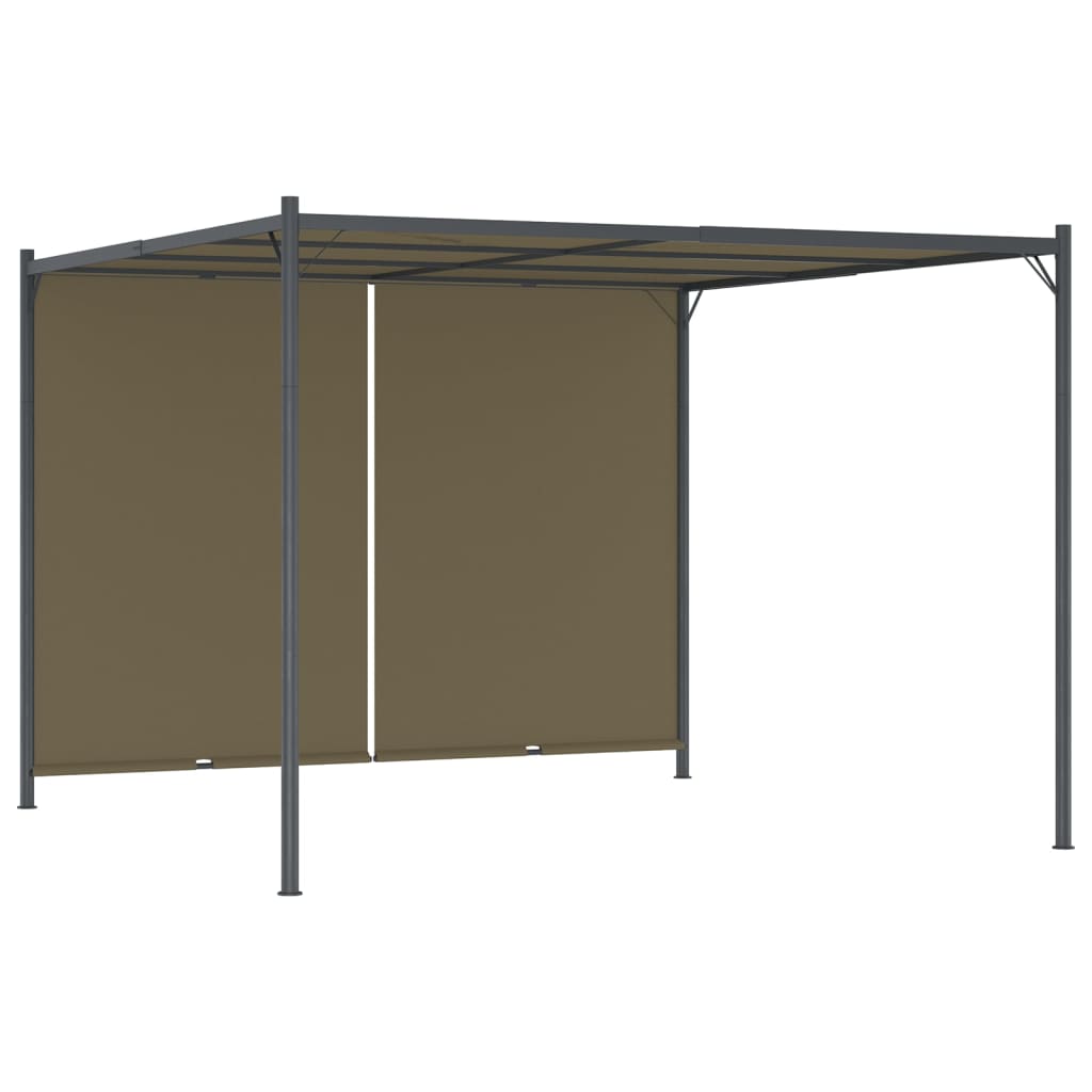 Pérgola Con Tejado Ajustable Acero Color 3X3 M