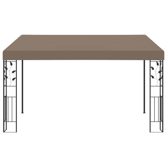 Cenador Con Montaje En La Pared Gris Taupe 4X3X2,5 M