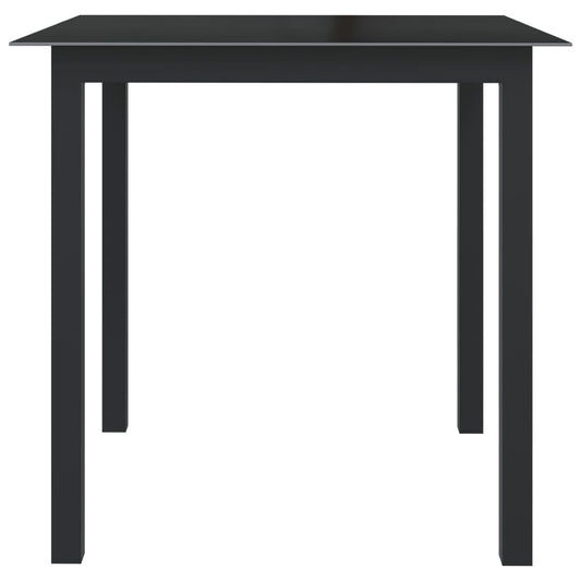 Mesa De Jardín De Aluminio Y Vidrio