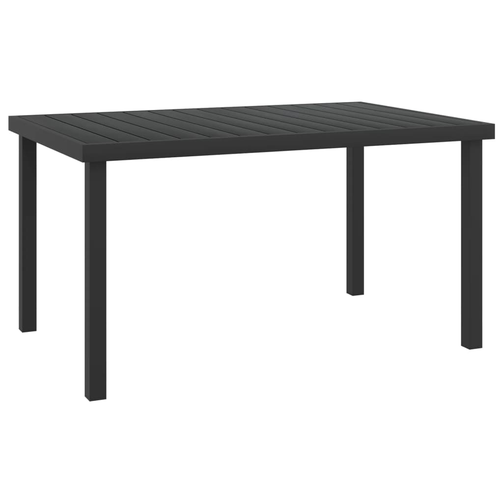 Mesa De Jardín De Aluminio Y Wpc 140X90X74 Cm