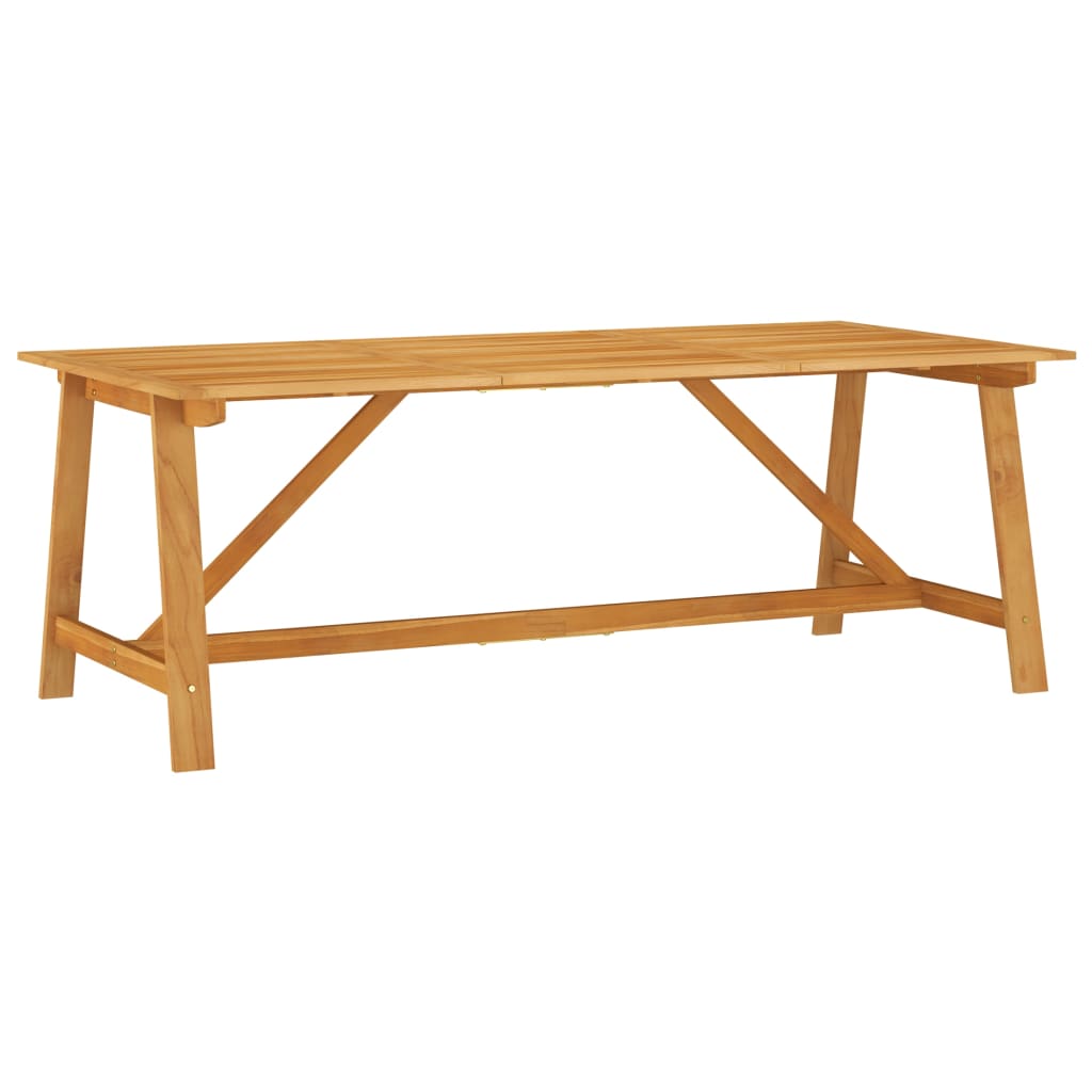 Mesa De Comedor De Jardín Madera Maciza De Acacia 140X73X73,5Cm
