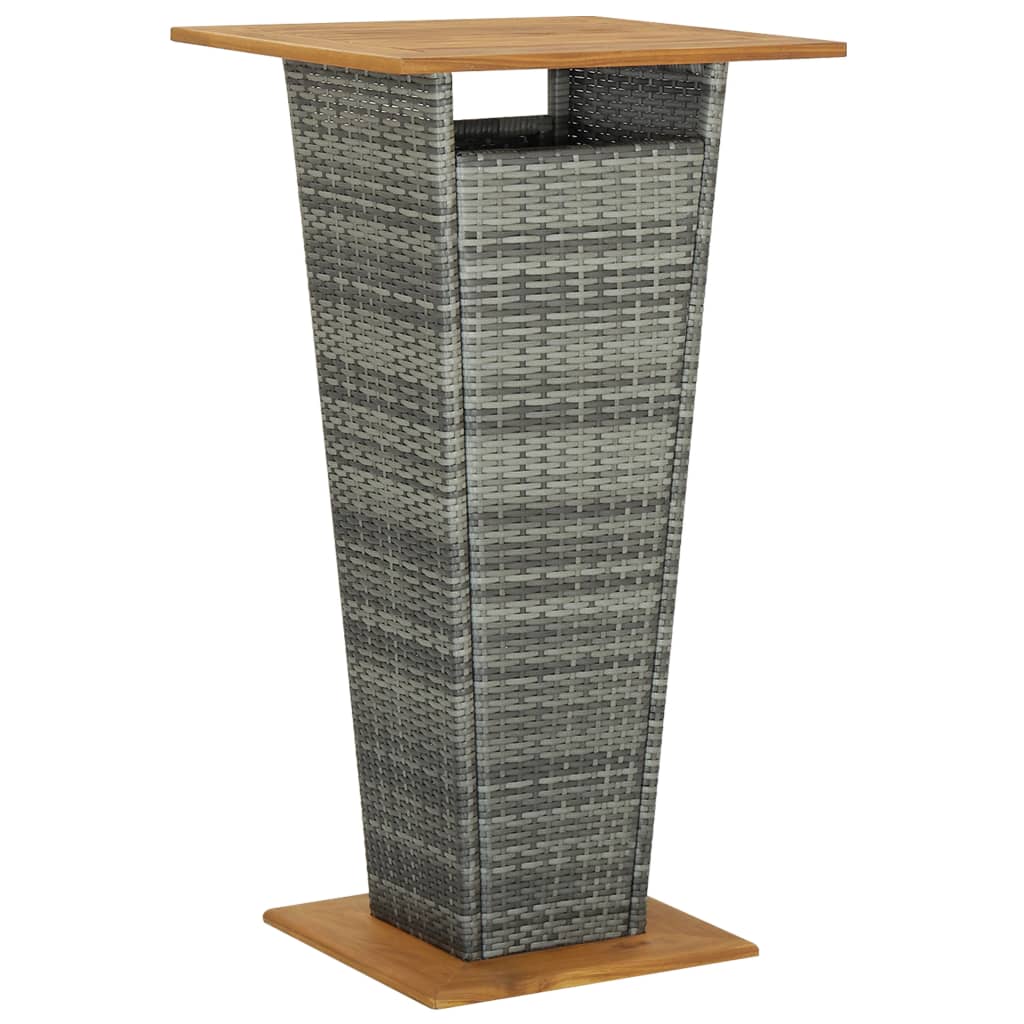 Mesa Alta Ratán Sintético Y Madera De Acacia