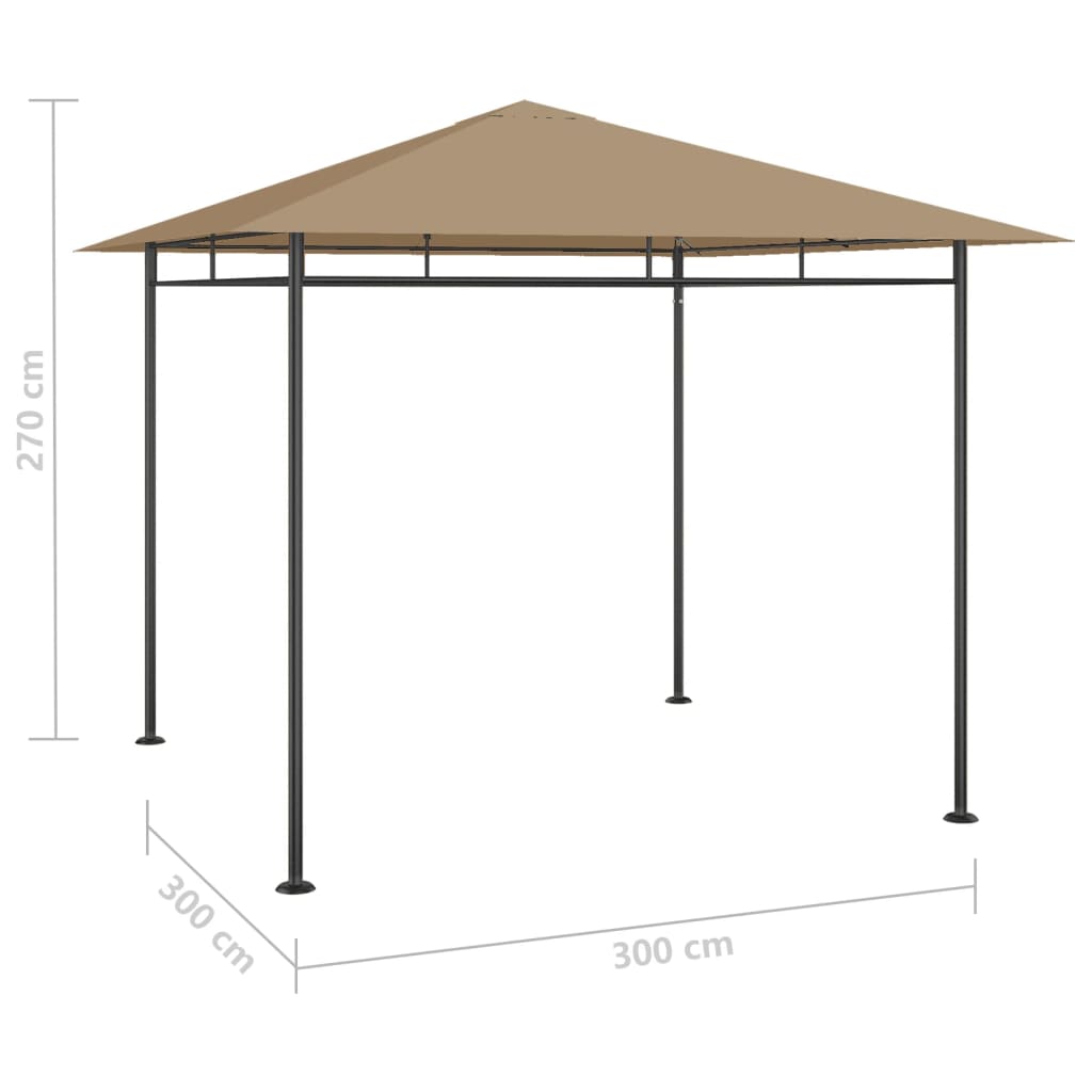 Cenador Gris 3X3X2,7 M 180 G/M²