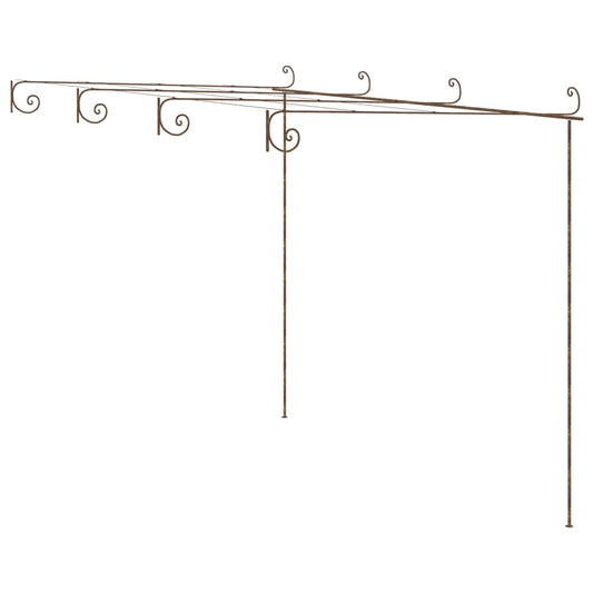 Pérgola De Jardín Marrón Antiguo 4X3X2,5 M Hierro